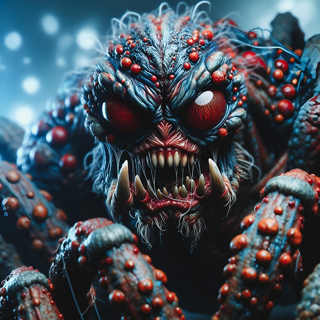 Free ai generated monster halloween illustration
