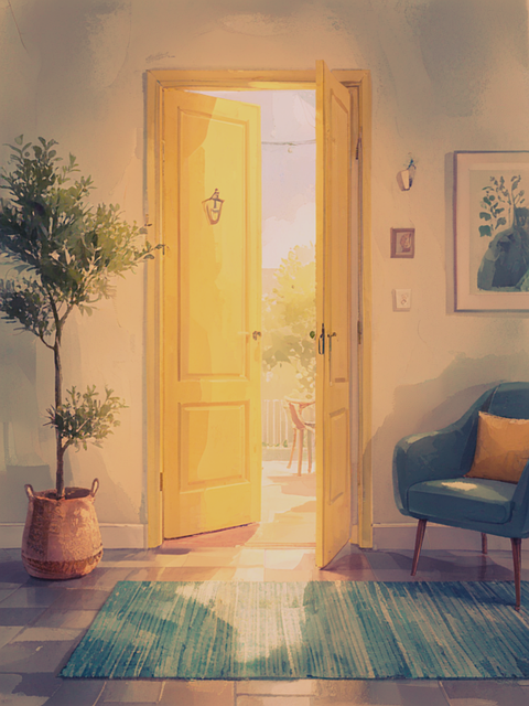 Puerta, Habitación, Abierto, Casa, Sala