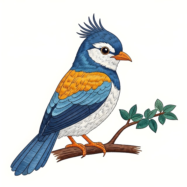 Free imaginative bird animal illustration