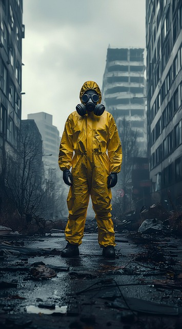 Free man yellow suit standing illustration