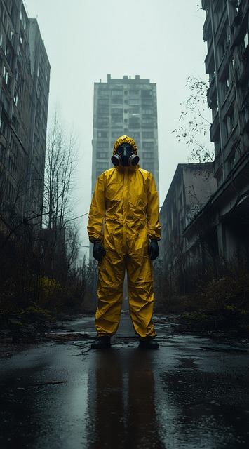 Free man yellow suit standing illustration