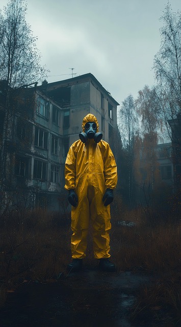 Free man yellow suit standing illustration