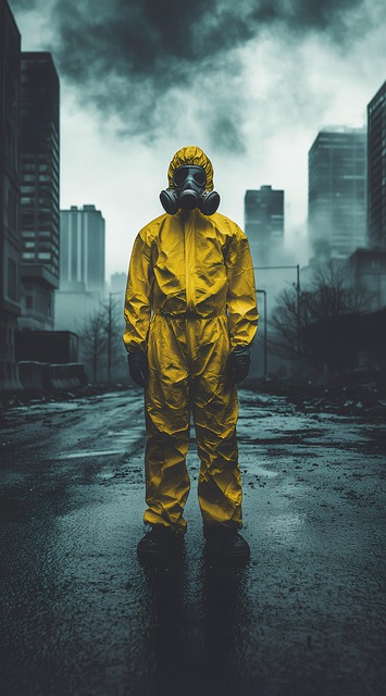 Free man yellow suit standing illustration
