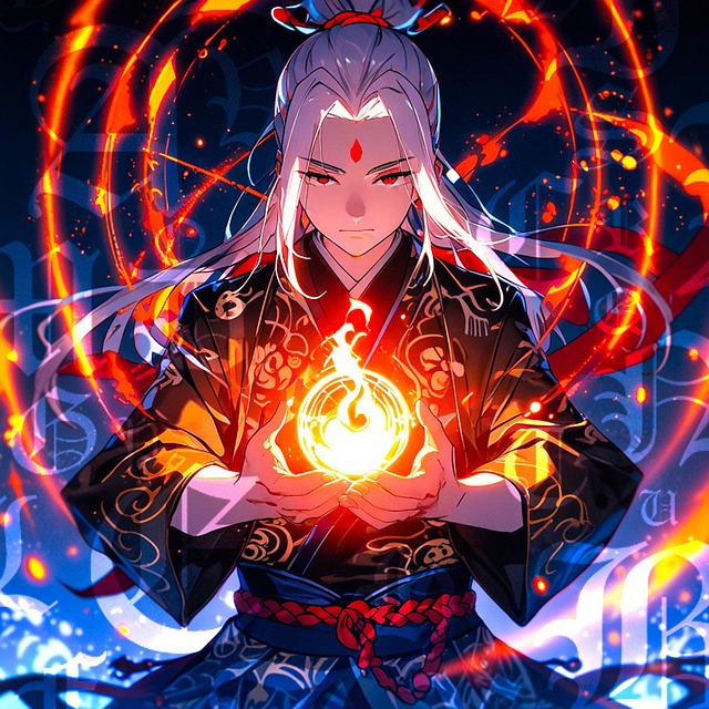 Free ai generated man magic illustration
