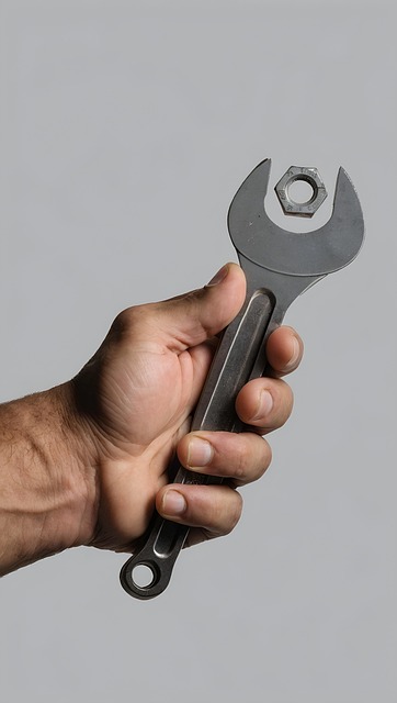 Free hand wrench tool illustration