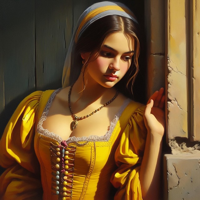 Free ai generated woman inquisitive illustration