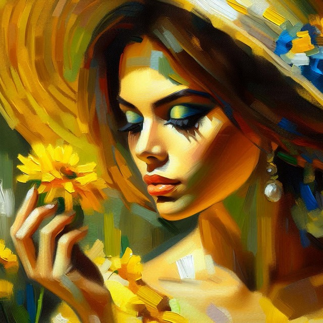 Download free HD stock image of Ai Generated Woman Free ai generated woman oil painting illustration