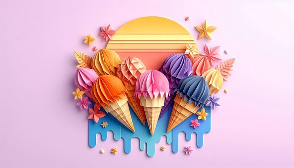 Free Ai Generated Ice Creams illustration and picture