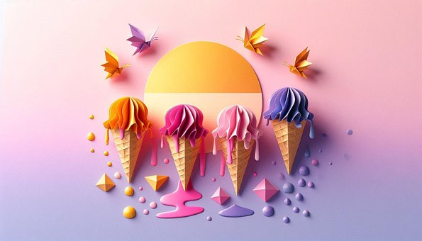 Free Ai Generated Ice Creams illustration and picture