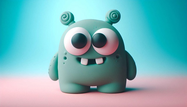 Free ai generated monster little monster illustration
