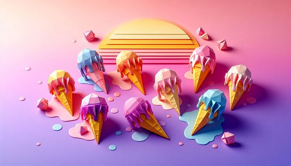 Free Ai Generated Ice Creams illustration and picture