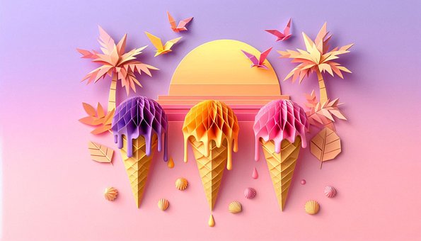 Free Ai Generated Ice Creams illustration and picture
