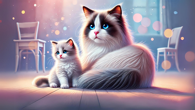 Free Ai Generated Cats illustration and picture