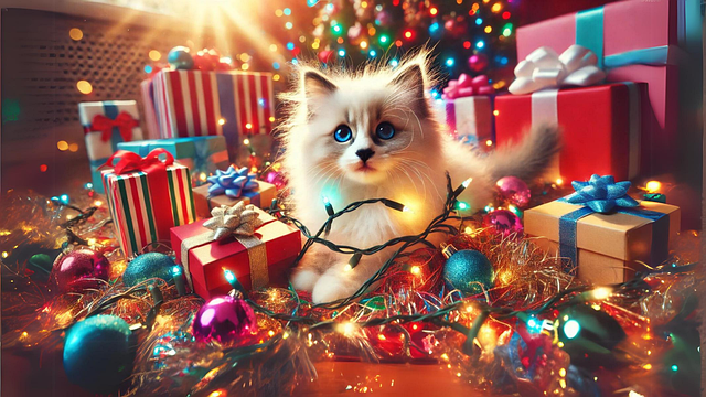 Free Ai Generated Ragdoll Kitten illustration and picture