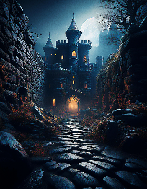 Free ai generated fortress castle illustration