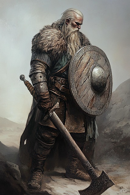 Free fantasy warrior man illustration