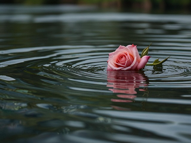 Free ai generated rose lake illustration
