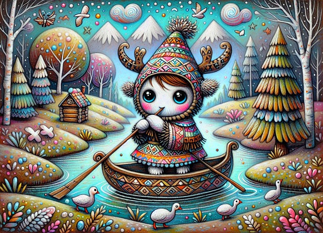Free ai generated whimsical cute character illustration
