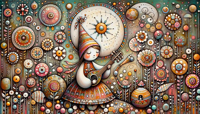 Free ai generated young girl whimsical illustration