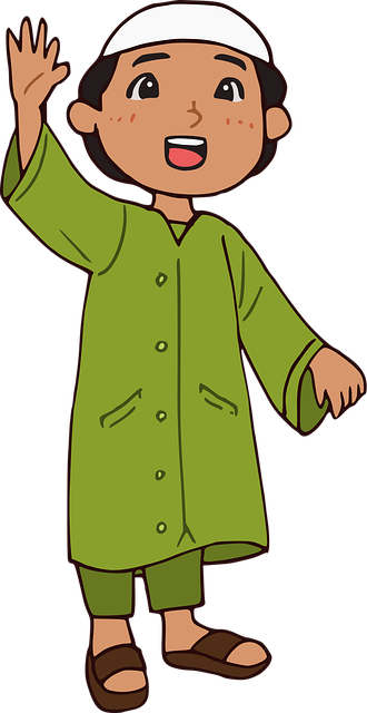Free boy kid muslim vector
