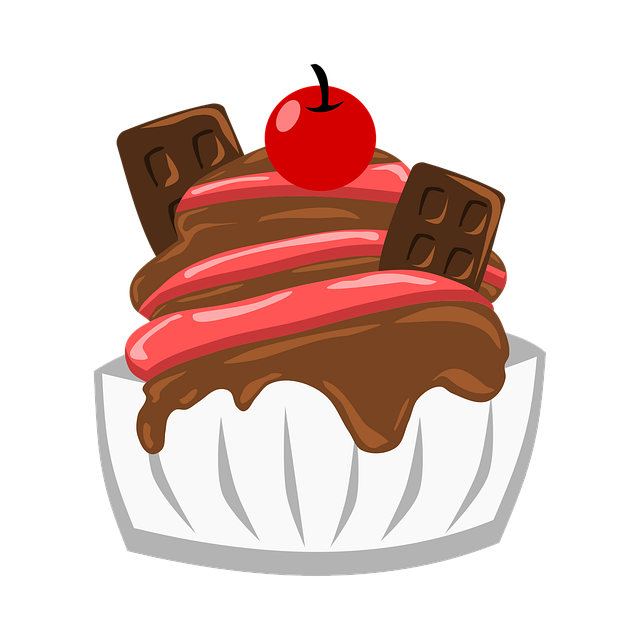 Free cake chocolate cherry illustration