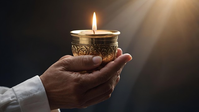 Free ai generated candle church illustration