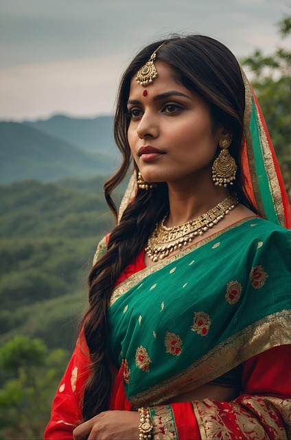 Download free HD stock image of Ai Generated Indian Free ai generated indian woman illustration
