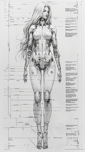 Free ai generated cyborg robot illustration
