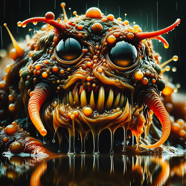 Free ai generated monster slimy illustration