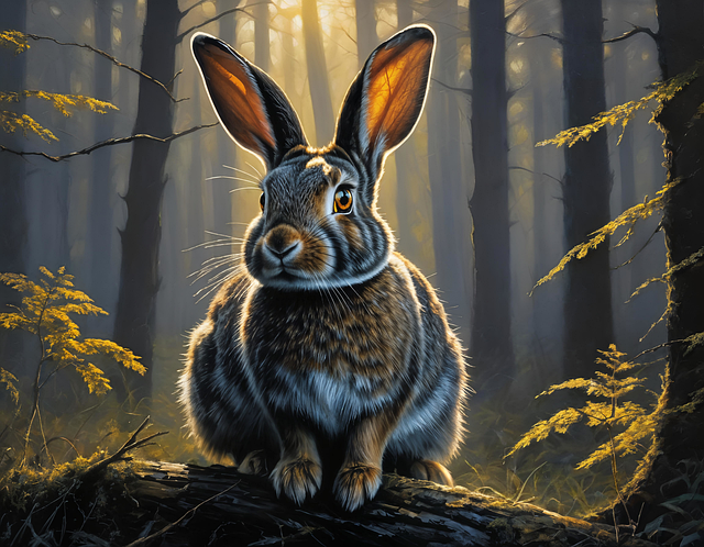 Free ai generated rabbit nature illustration