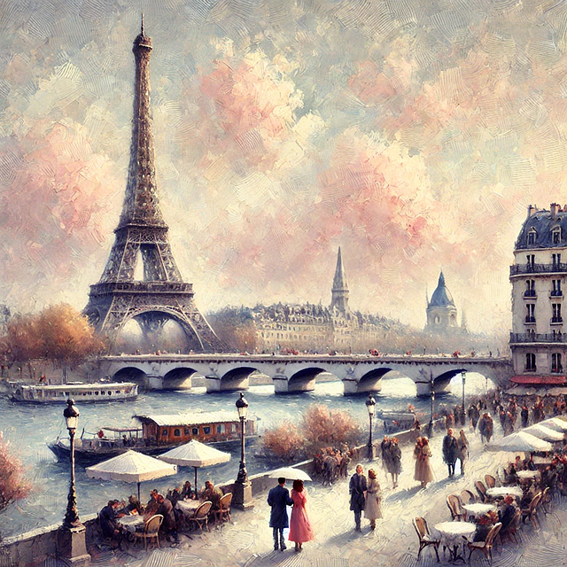 Free ai generated paris eiffel tower illustration