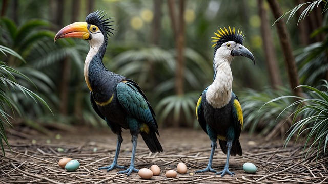 Free ai generated toucans birds illustration