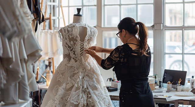 Free ai generated dressmaker wedding dress illustration