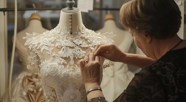 Free ai generated dressmaker wedding dress illustration