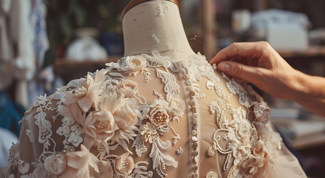 Free ai generated dressmaking wedding dress illustration