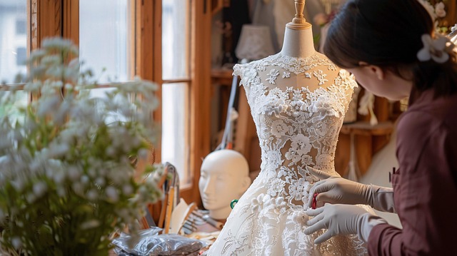 Free ai generated dressmaker wedding dress illustration
