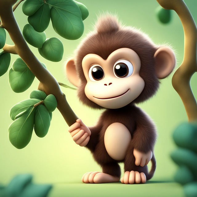 Free ai generated monkey ape illustration