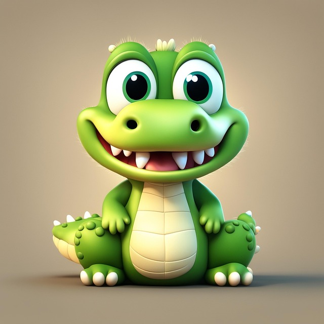Free cutecrocodile sittingcrocodile cartooncrocodile illustration