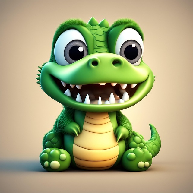 Free cutecrocodile sittingcrocodile cartooncrocodile illustration