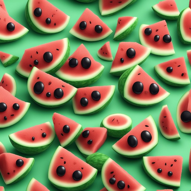 Free cutewatermelon cartoonfruit vectoricon illustration