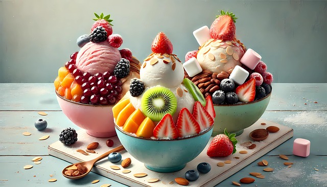 Free ai generated shaved ice dessert illustration
