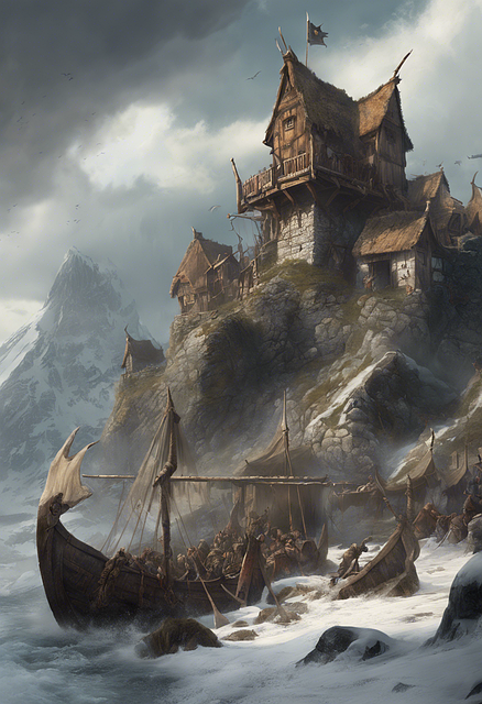 Ai Generert, Norge, Vikinger, Skip, Hav