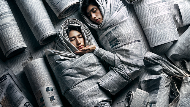 Free ai generated newspaper rolled up illustration