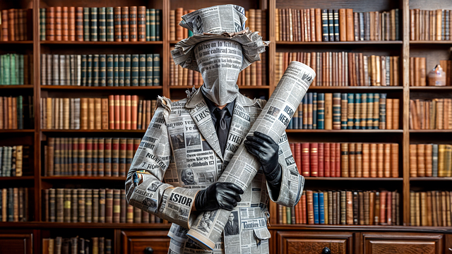 Free ai generated newspaper rolled up illustration