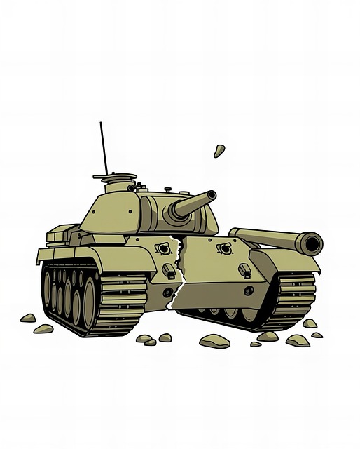 Free ai generated tank broken illustration