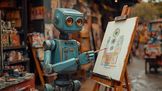 Free ai generated robot android illustration