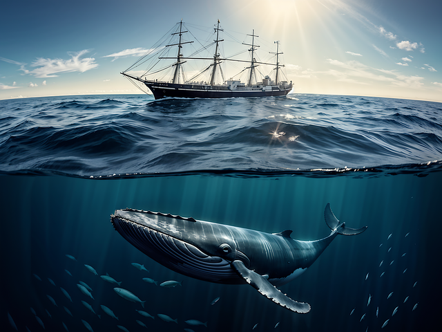 Free ai generated whale ocean illustration