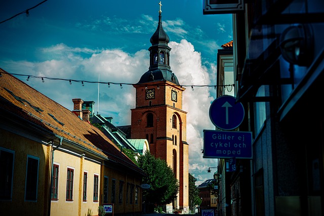 Kerk, Stad, Falun, Zweden, Straat