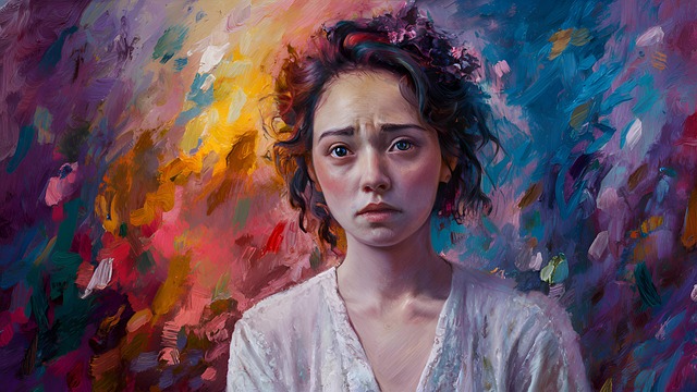 Free ai generated girl lonely illustration