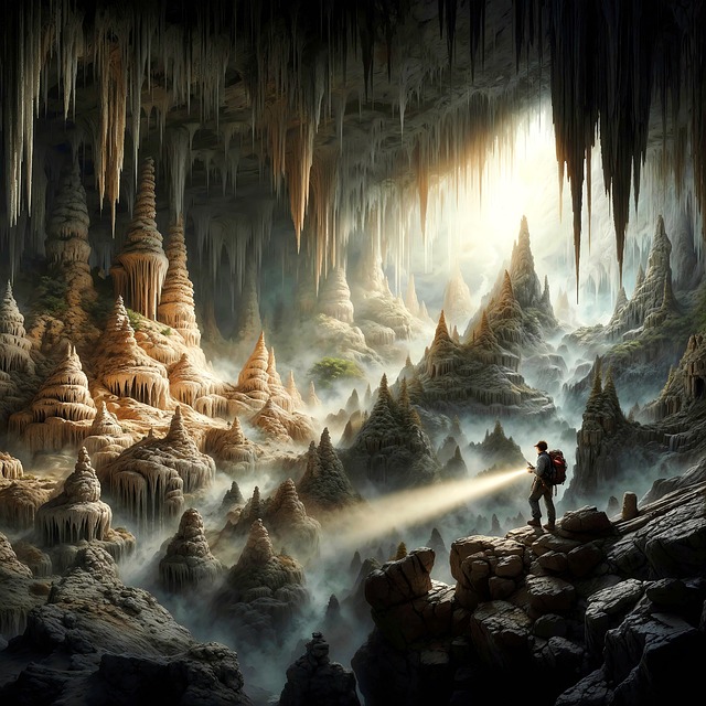 Free cave stalactite cave stalagmites illustration